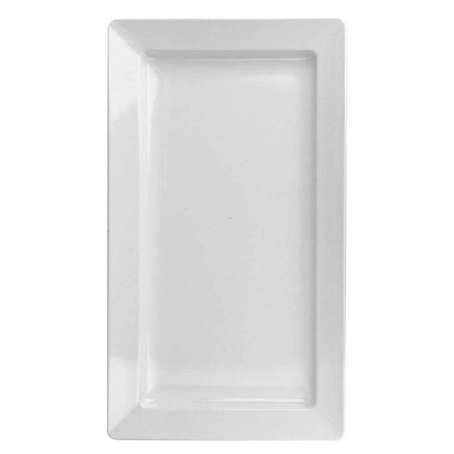 Wheel & Barrow White 55cm Oblong Melamine Serving Platter for Dining & Entertaining