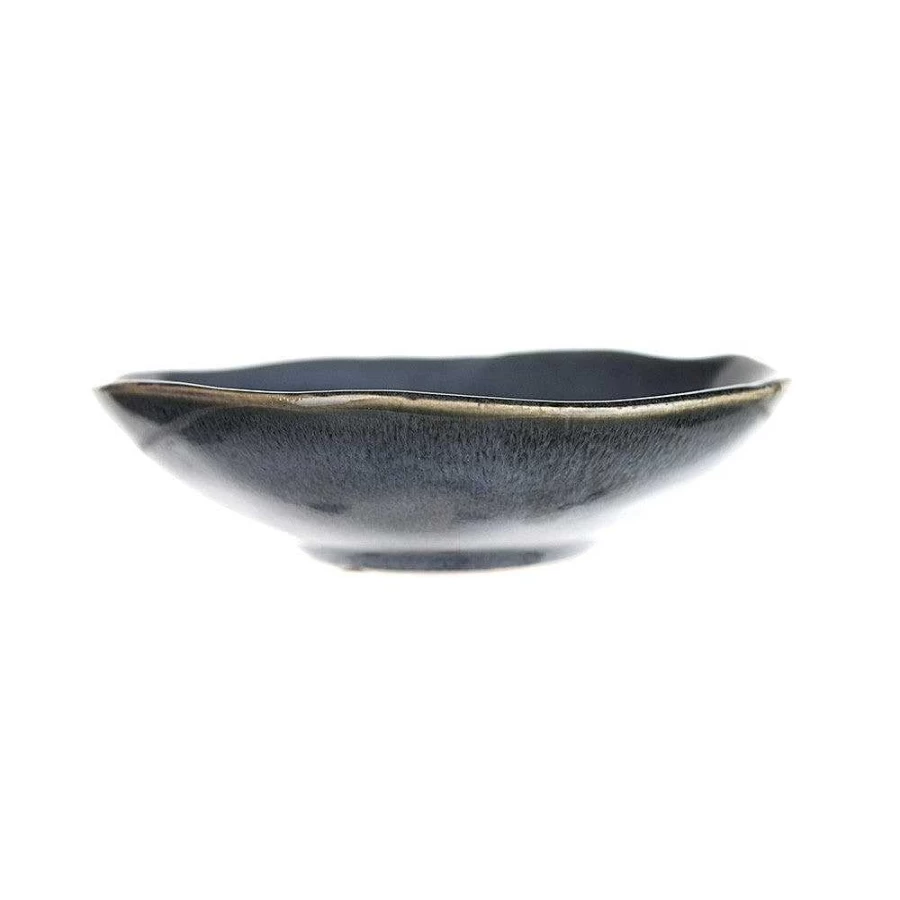 Wheel and Barrow Mediterranean Blue Stoneware Condiment Bowl 11cm – Handcrafted Ceramic Dip Dish