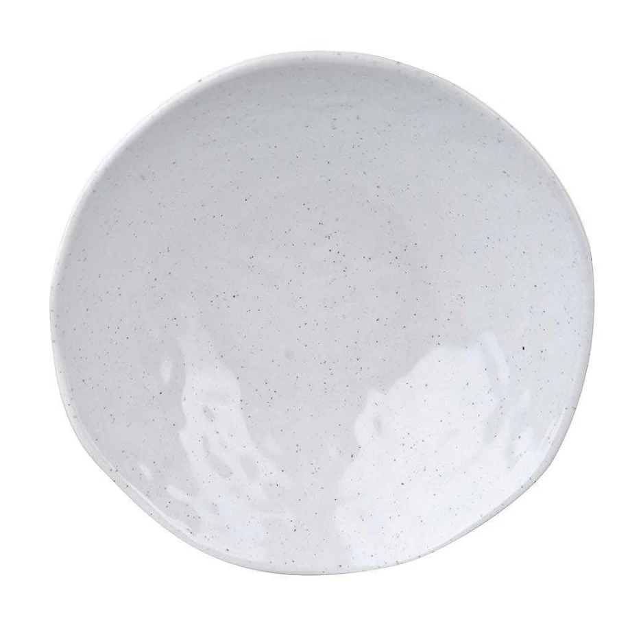 Wheel and Barrow 19cm Speckled White Melamine Bowl – Durable Dinnerware