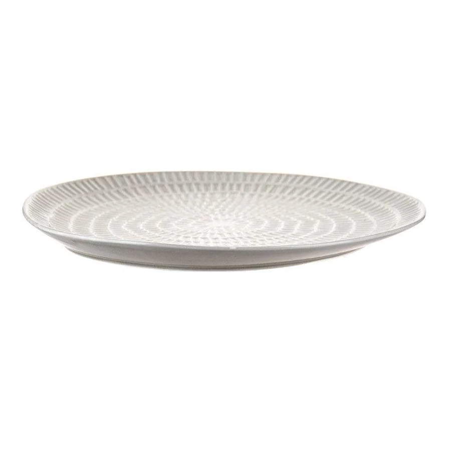 Wheel and Barrow Grey Crackle Mosaic Platter 40x40cm Decorative Ceramic Tray