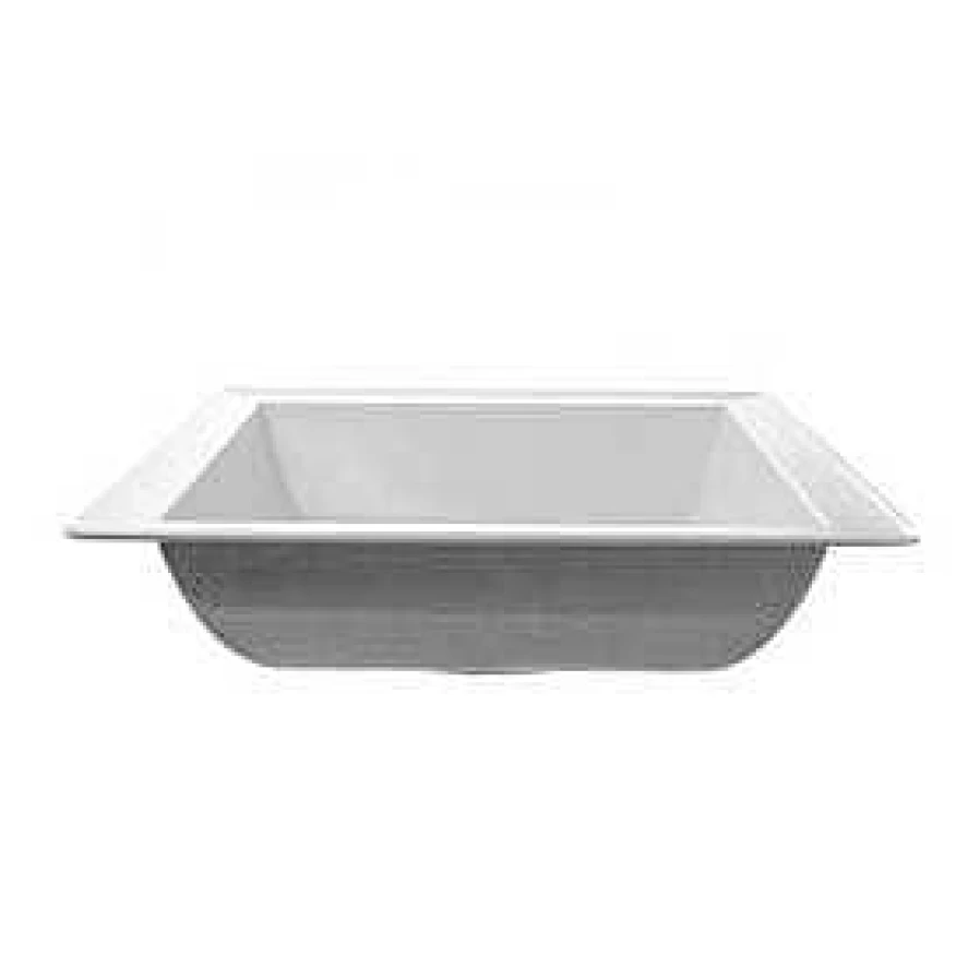 Wheel and Barrow 37cm Square White Melamine Bowl - Durable Dishware for Dining & Serving