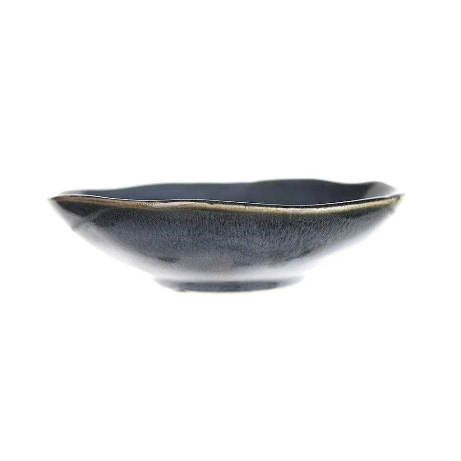 Wheel and Barrow Mediterranean Blue Stoneware Condiment Bowl 11cm – Handcrafted Ceramic Dip Dish