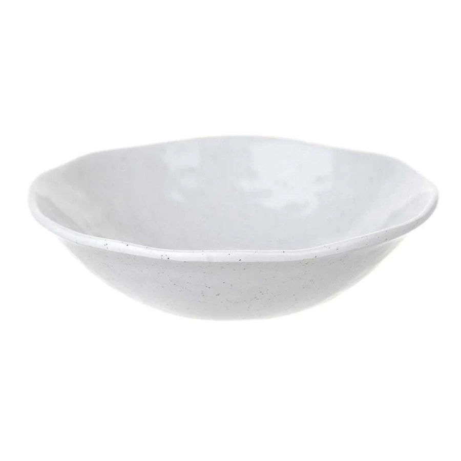 Wheel and Barrow 19cm Speckled White Melamine Bowl – Durable Dinnerware