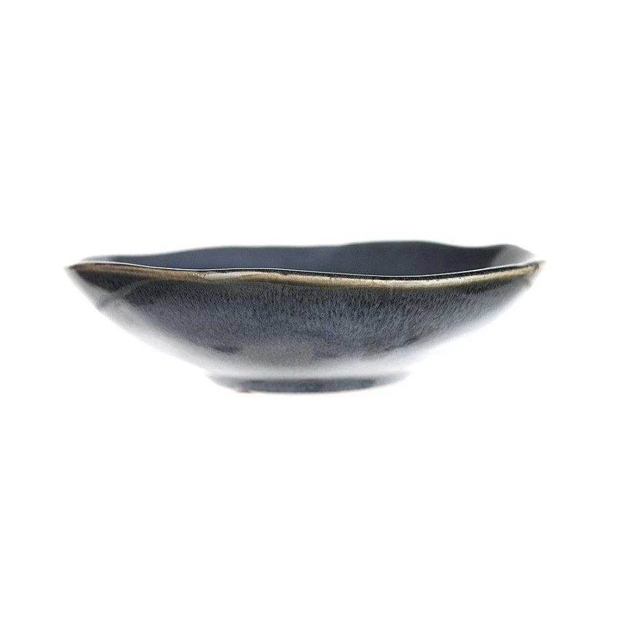 Wheel and Barrow Mediterranean Blue Stoneware Condiment Bowl 11cm – Handcrafted Ceramic Dip Dish
