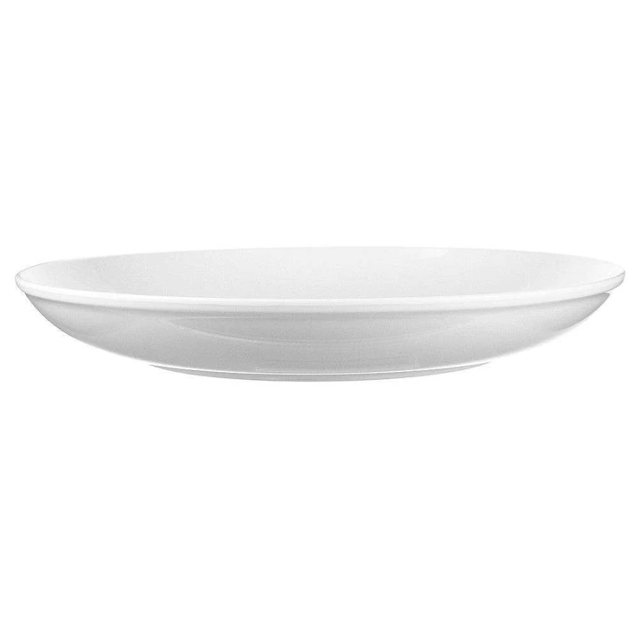 Wheel & Barrow 40cm White Melamine Round Dinner Plate - Durable & Stylish