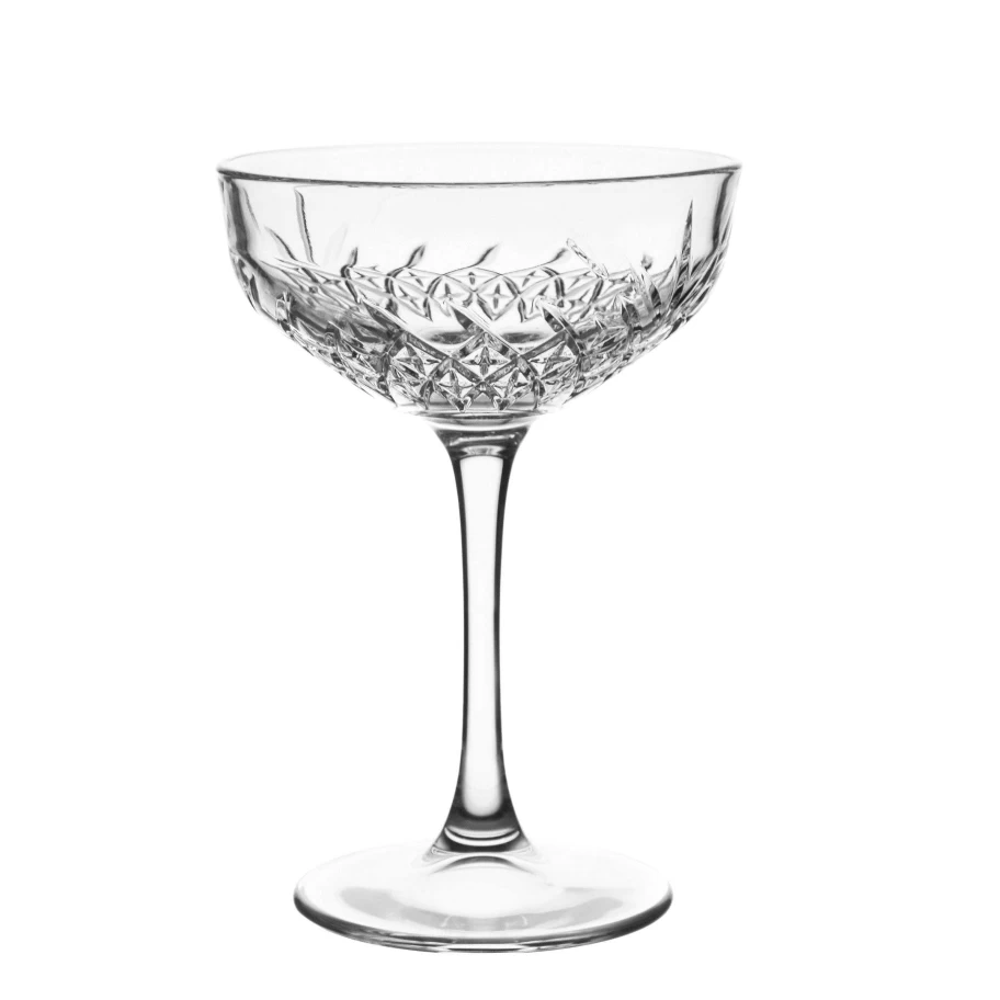 Wheel & Barrow Champagne Coupe Glass - 270ml Crystal Clear Elegant Flutes for Celebrations