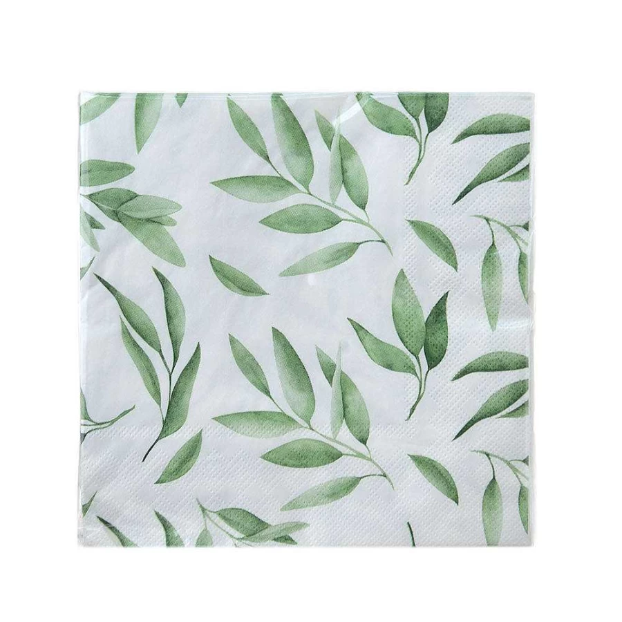 Wheel and Barrow Eucalyptus Paper Napkins 33cm x 33cm Pack of 20 Premium Dinner Napkins